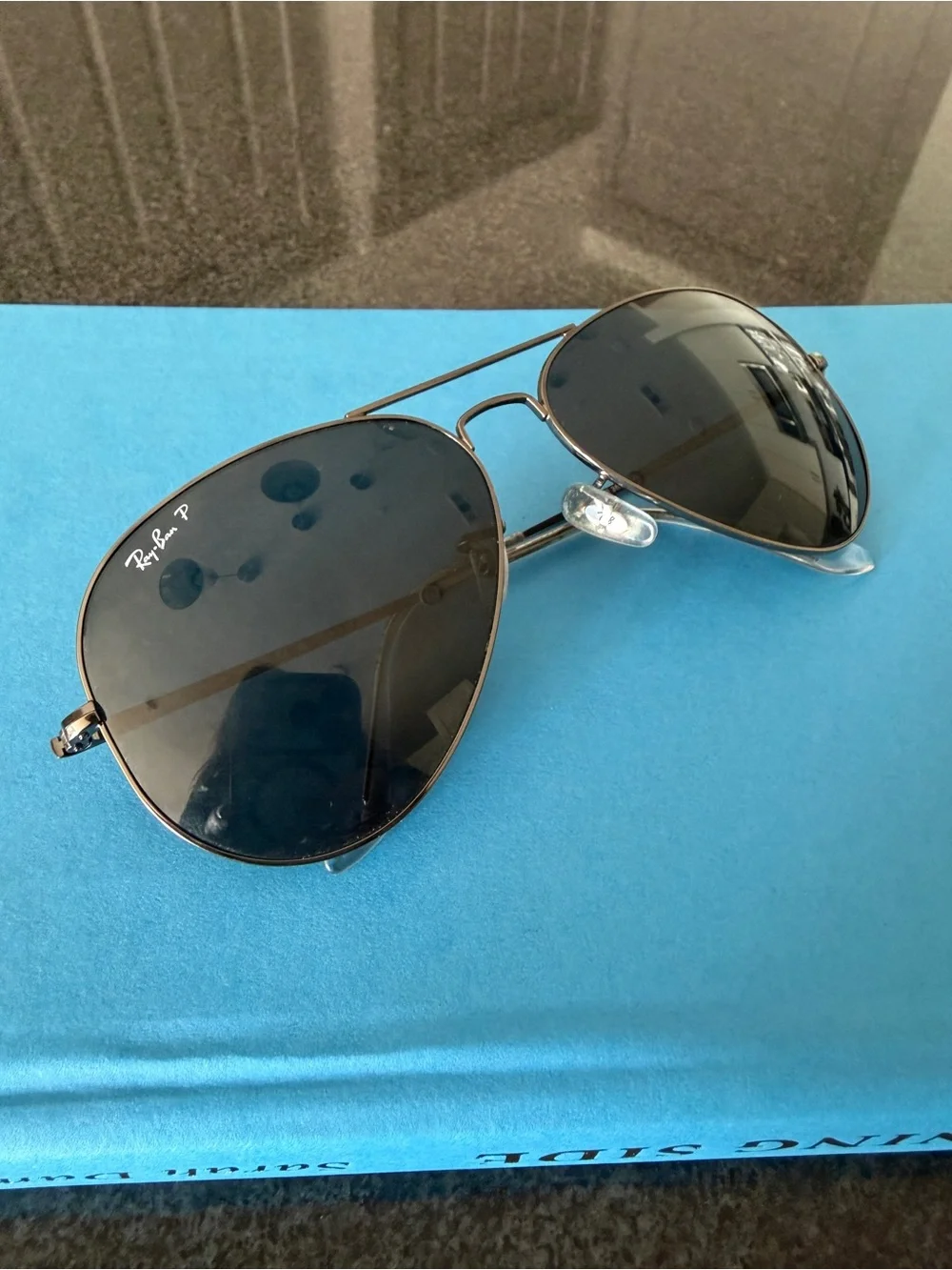 Ray-Ban Aviator Sunglasses - Black Lenses with Gunmetal Frame